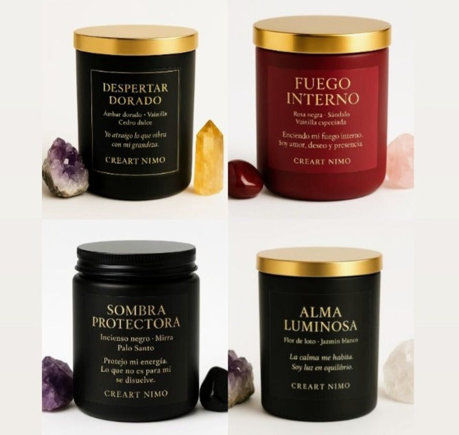 COLECCIÓN VELAS RITO NIMO - AROMATERAPIA EN VELAS RITUALIZADAS