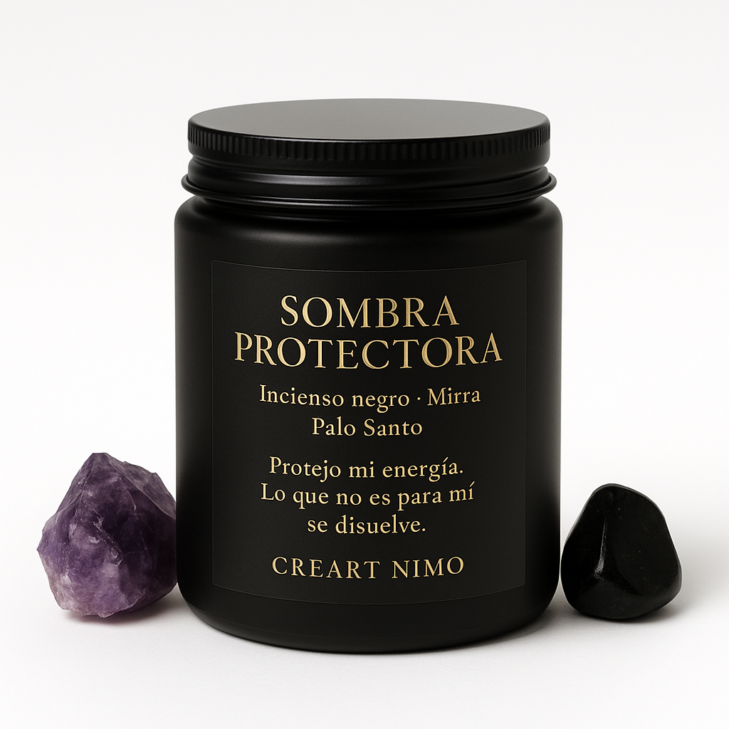 AROMATERAPIA EN VELAS RITUALIZADAS - SOMBRA PROTECTORA - COLECCION RITO NIMO
