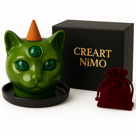 GUARDIÁN TIERRA - QUEMADOR INCIENSO CON MALAQUITA