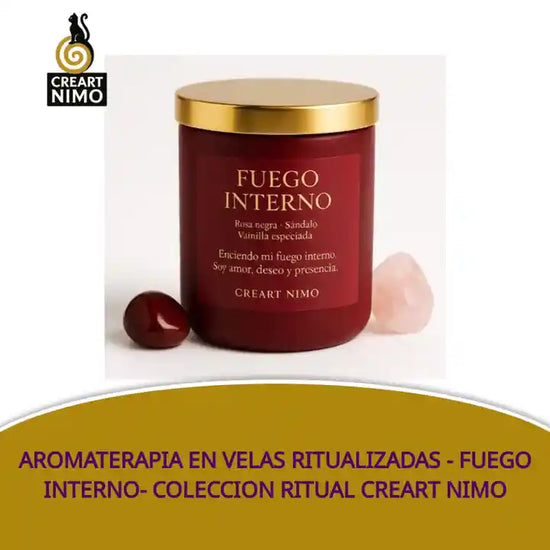 AROMATERAPIA EN VELAS RITUALIZADAS - FUEGO INTERNO- COLECCION RITUAL CREART NIMO by@Outfy
